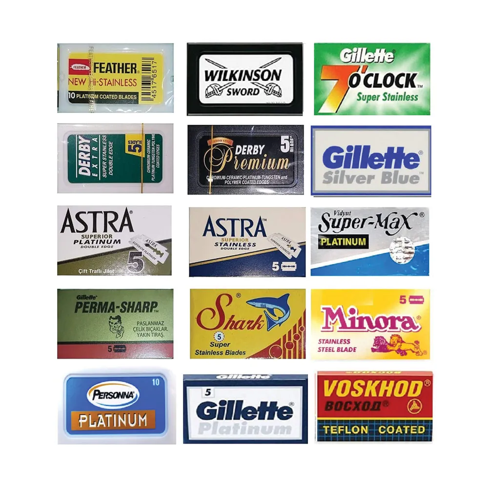 85 blade double edge safety razor variety pack
