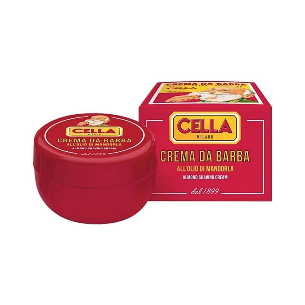 Cella shaving cream soap with almond oil