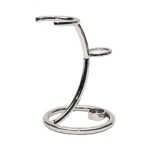 Chrome Razor & Brush Stand for Wet Shaving