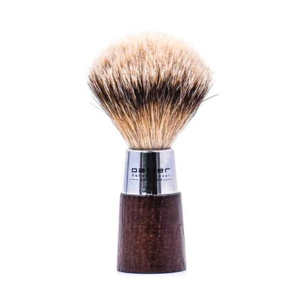 Luxury Silvertip Badger Shave Brush – Walnut & Chrome