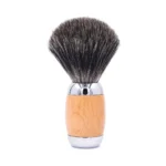 Mixed Badger Shave Brush – Wood & Chrome Handle