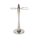 Modern Stainless Steel Razor & Brush Stand