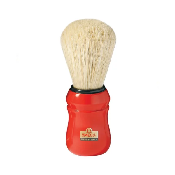 Omega 10049 Pure Bristle Shaving Brush (Red)