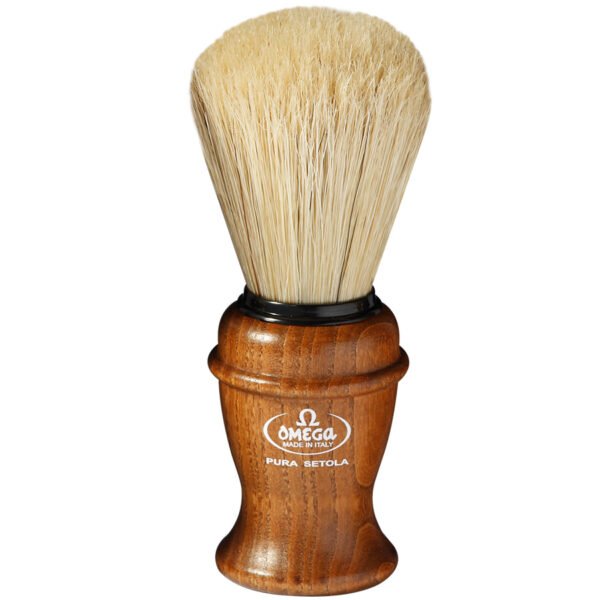 Omega boar shaving brush 11137 ash wood handle