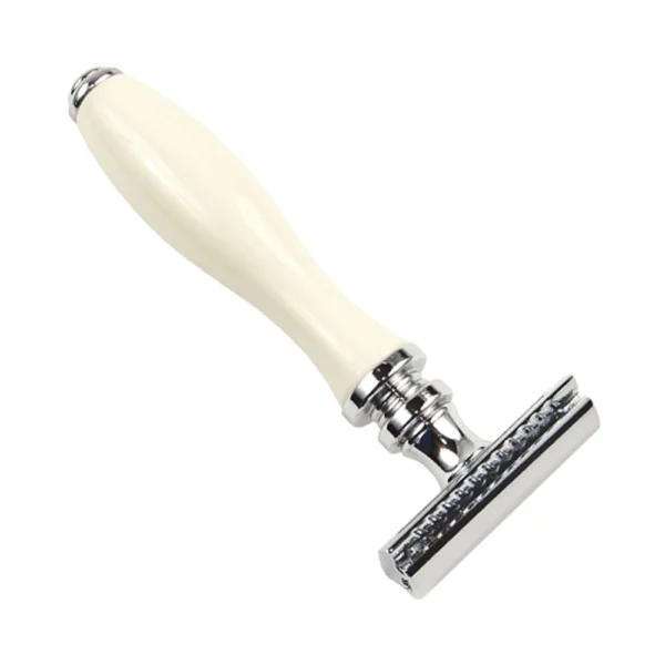 Parker 111W White Resin Handle Safety Razor