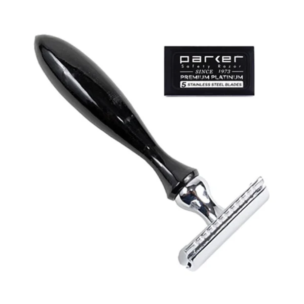 Parker 12R Genuine Buffalo Horn Handle Safety Razor