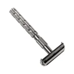 Parker 22R Gunmetal Long Handle Butterfly Safety Razor