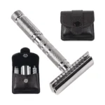 Parker A1R Travel Safety Razor with Leather Case