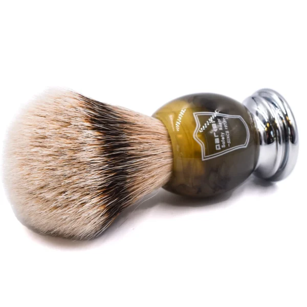 Luxury Parker Silvertip Badger Shaving Brush left side