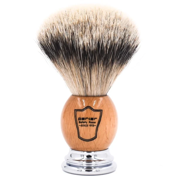 Parker Olivewood Handle Badger Shaving Brush