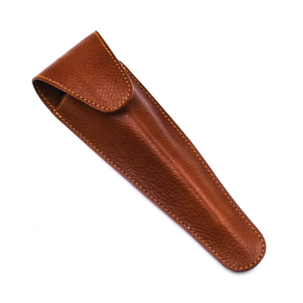 Parker Saddle Brown Leather Razor Case