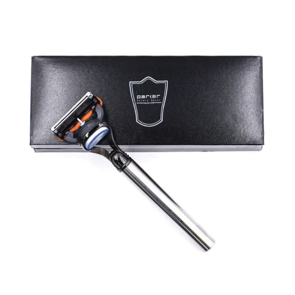 Parker STSFUS Stainless Steel Fusion-Compatible Razor Handle closed box