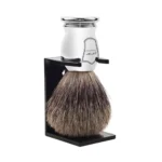 Premium Chrome Handle Pure Badger Shave Brush