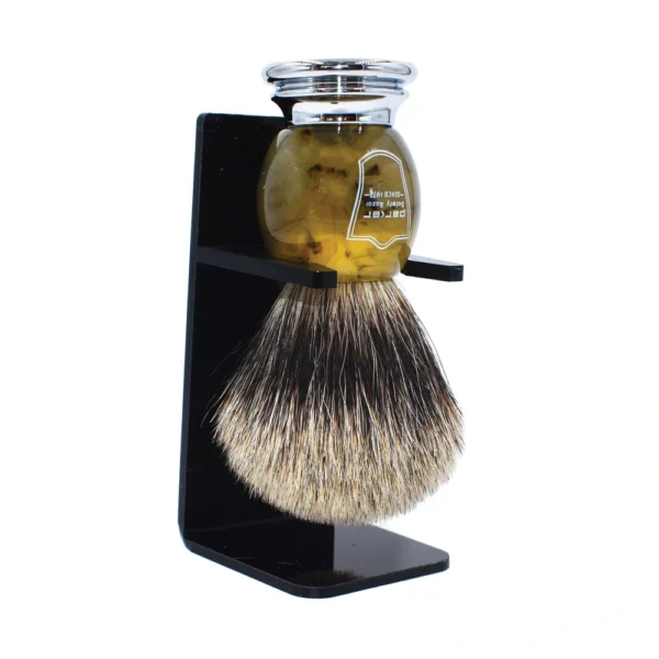 Premium Faux Horn Handle Shave Brush