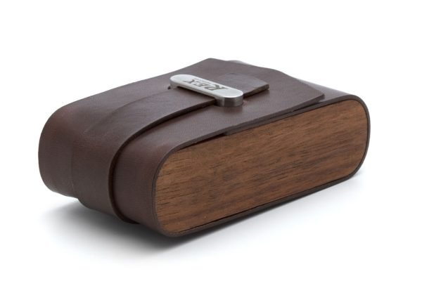 Rex Supply Co. DE Safety Razor Case - Leather and Walnut Design down
