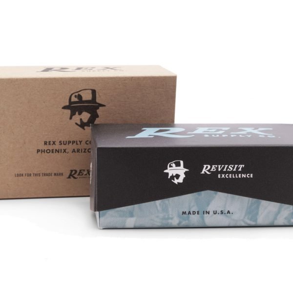 Rex Supply Co. DE Safety Razor Case - Leather and Walnut Design outside box