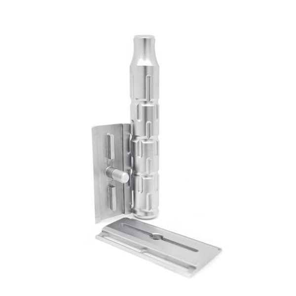 The Goodfellas' Smile Syntesi Safety Razor – Stainless Steel Three-Piece pieces