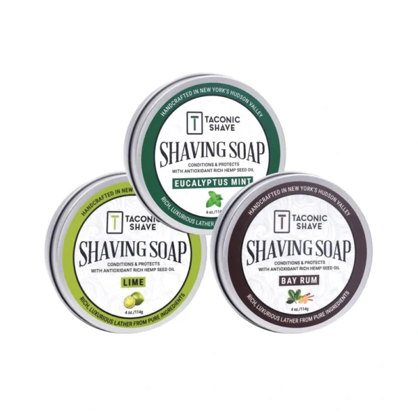 Taconic Shave Barbershop Quality 3 Shaving Soap Variety Pack
