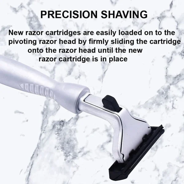 Taconic Shave Chrome Pivot Atra Compatible Razor 10 Blades Image 3