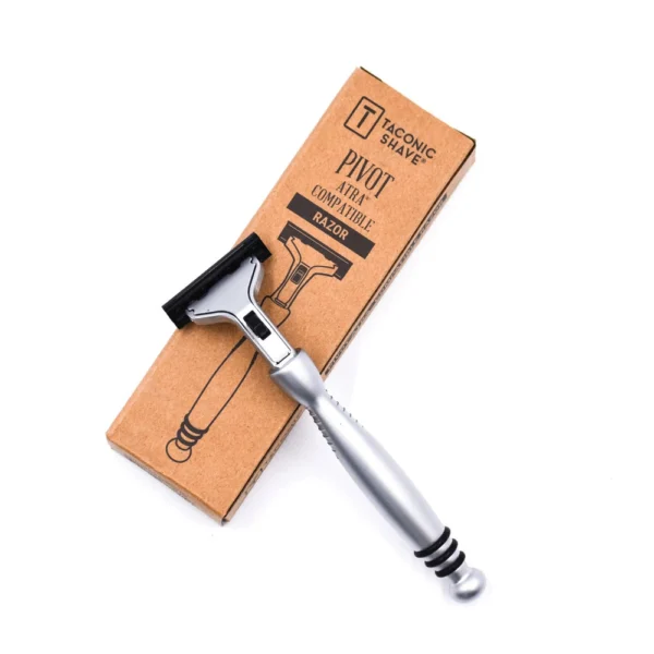 Taconic Shave Chrome Pivot Atra Compatible Razor 10 Blades Image 5