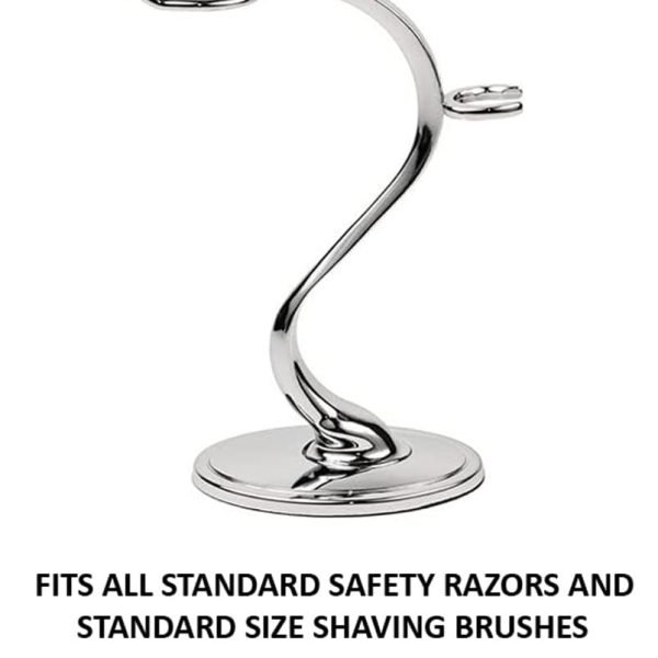Taconic Shave's Deluxe Elegant Razor & Brush Stand – Heavyweight & Functional - Image 4