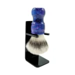 Blue Storm Synthetic Shave Brush – Iridescent Handle