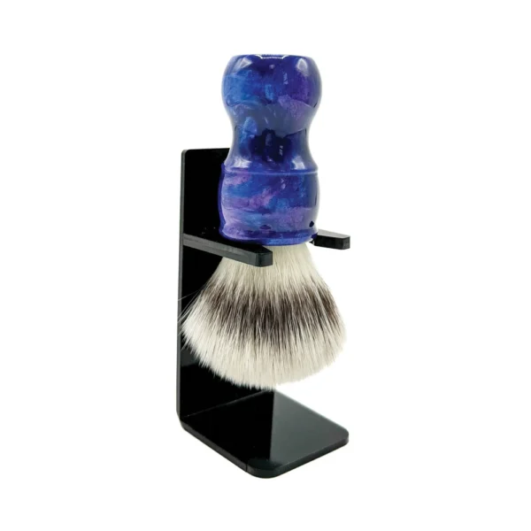 Blue Storm Synthetic Shave Brush – Iridescent Handle