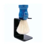 Blue Wood Handle Boar Shave Brush & Stand