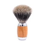 Deluxe Pure Badger Shave Brush – Wood & Chrome Handle
