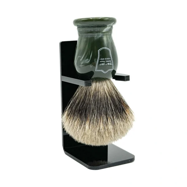 King Size Pure Badger Shave Brush – Hunter Green Marble