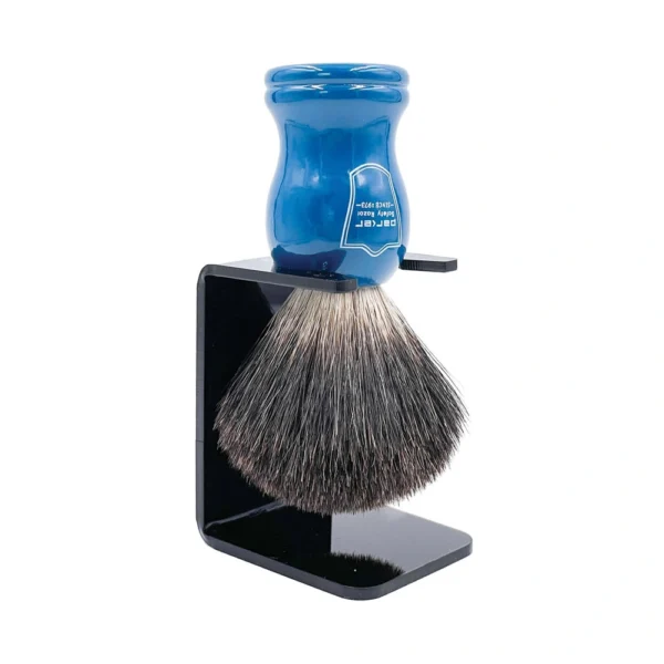 Luxury Blue Wood Handle Black Badger Shave Brush