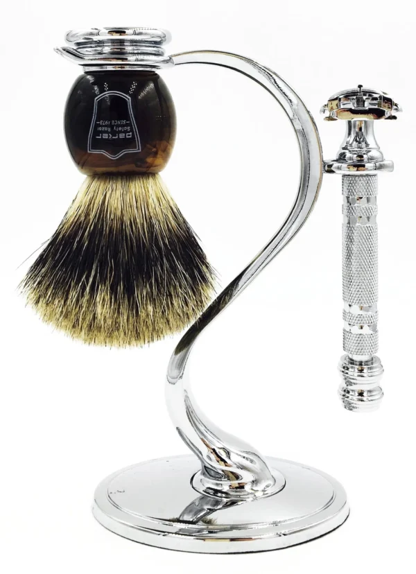 Parker 66R luxury wet shaving set with badger brush