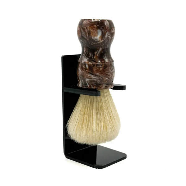 Big Brown Boar Shave Brush – Iridescent Tortoise Handle