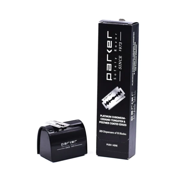 Parker Double Edge Blade Disposal Bank & 100 DE Blades
