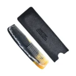 Parker Ox Horn Pocket Comb with Leather Case