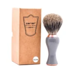 Parker Pure Badger Shave Brush – Gray & Rose Gold
