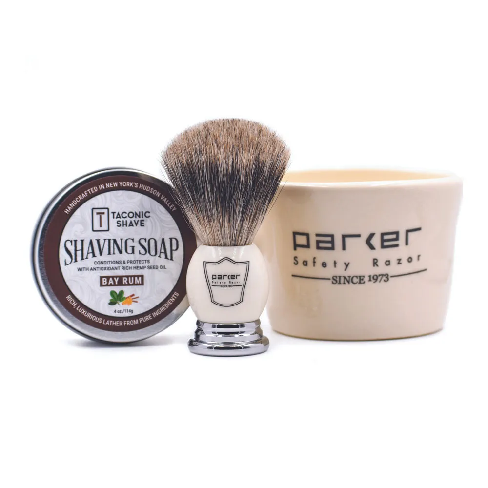 Parker & Taconic White Shaving Essentials Set
