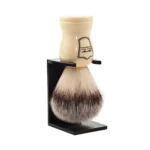 Parker White Handle Synthetic Shaving Brush Set