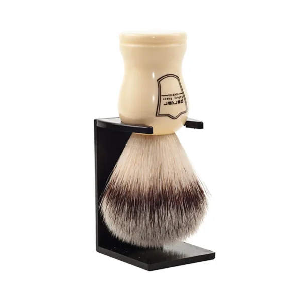Parker White Handle Synthetic Shaving Brush Set
