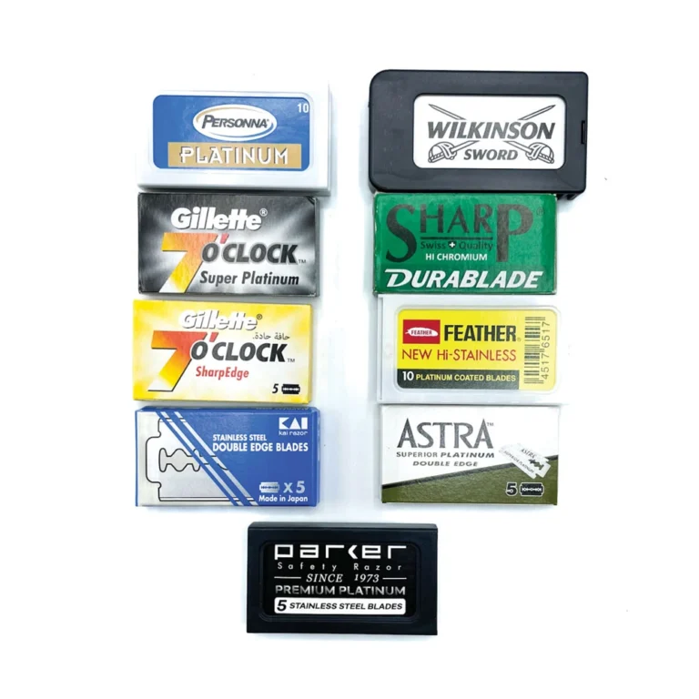 Premium double edge razor blade variety pack, 65 count