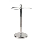 Stainless Steel Straight Razor & Brush Stand