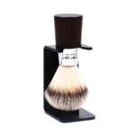 Walnut & Chrome Handle Synthetic Shave Brush