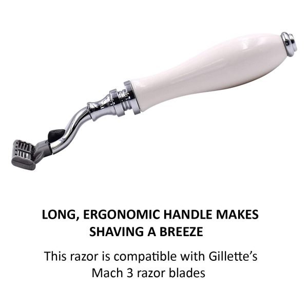 Parker 111W-M3 White Resin Handle Mach 3 Razor poster