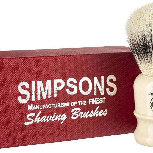 Simpson Chubby Shaving Brush- Ivory Handle (Chubby 2 Synthetic) - Image 1