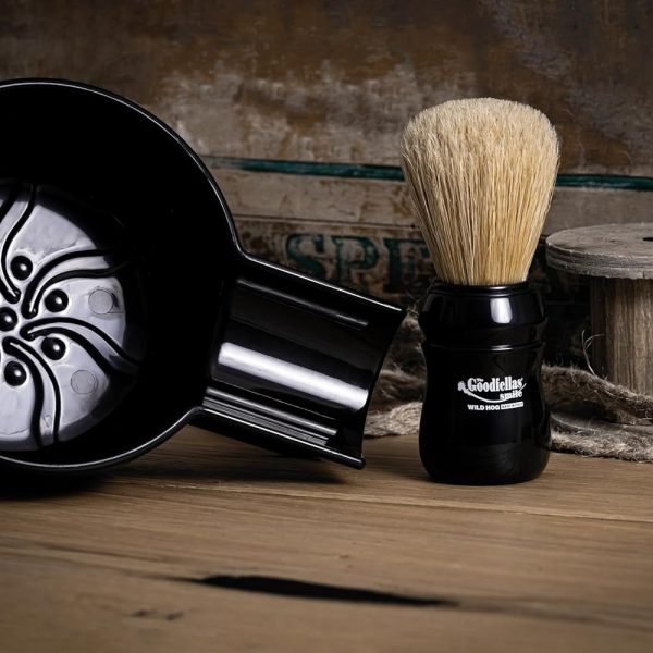 The Goodfellas' smile Beard Bowl - Resilient Resin Shave Bowl/Lathering Bowl with Brush Rest Insert - Image 3