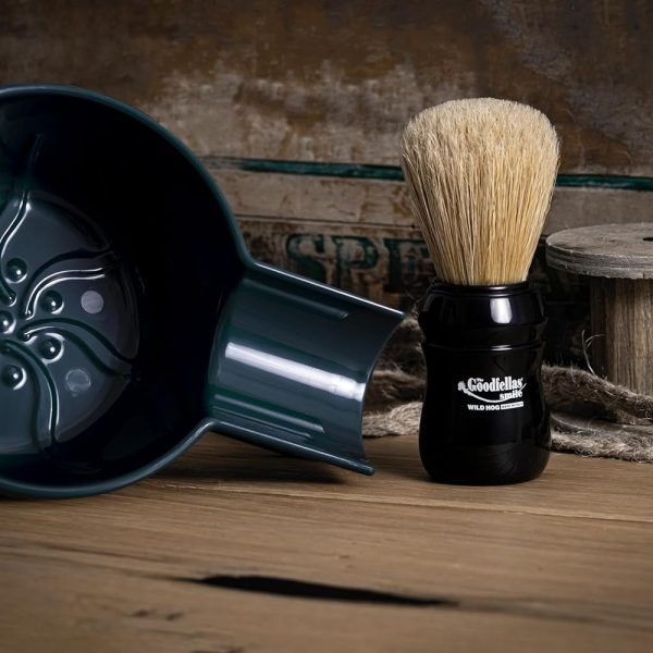 The Goodfellas' smile Beard Bowl - Resilient Resin Shave Bowl/Lathering Bowl with Brush Rest Insert - Image 4