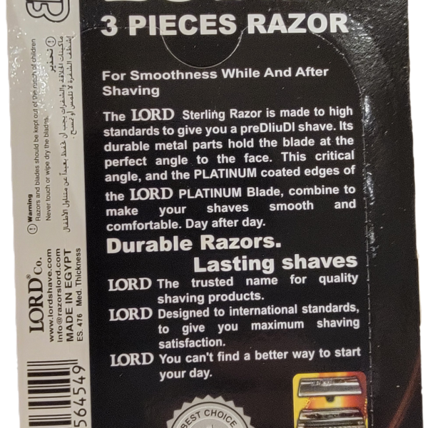 LORD Sterling L127 Safety Razor – Premium Closed Comb Design - Image 2