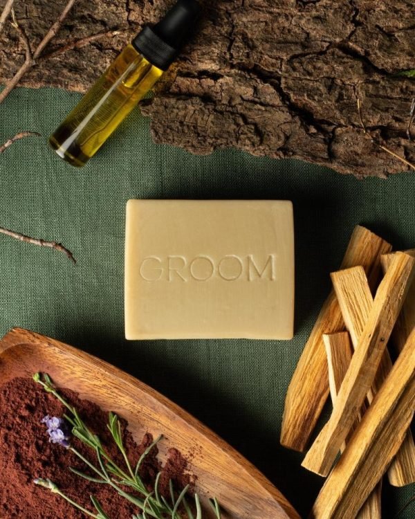 GROOM Rhassoul Soap – Deep-Cleansing Volcanic Clay Bar 140g - Nature