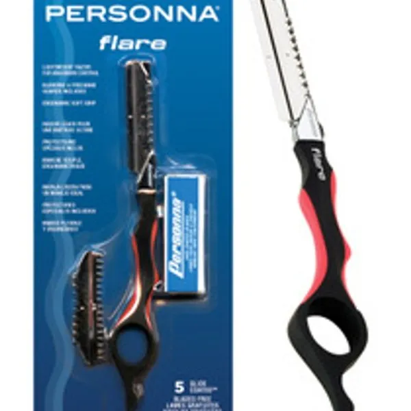 Personna Flare hair shaping razor blister pack with five blades
