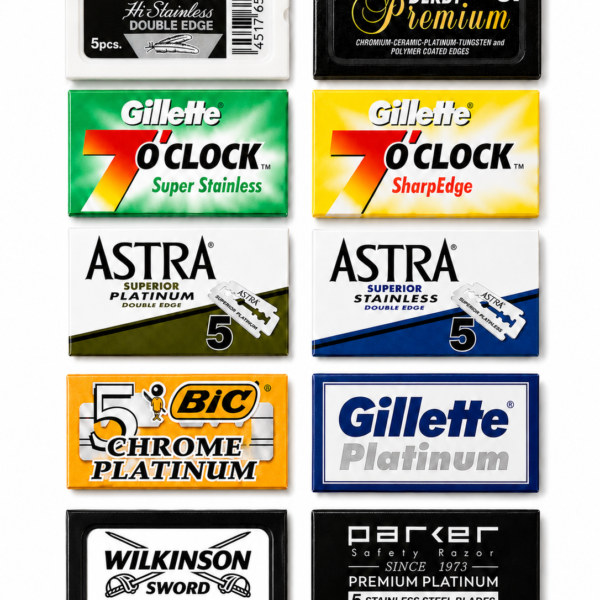 50-count double edge razor blade sampler